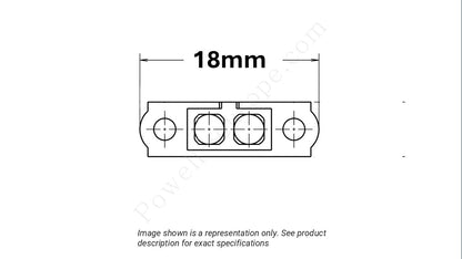 Image showing the arrangement of the contacts and width of the Harwin M80-4000000F2-02-325-00-000