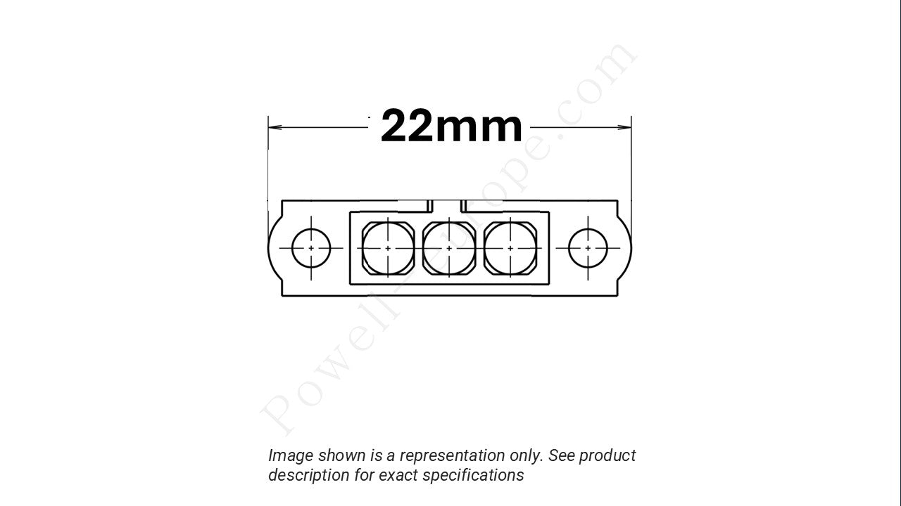 Image showing the arrangement of the contacts and width of the Harwin M80-4000000F1-03-329-00-000