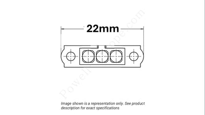Image showing the arrangement of the contacts and width of the Harwin M80-4000000F8-03-321-00-000