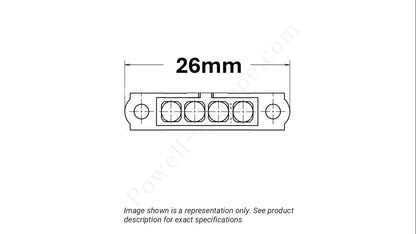 Image showing the arrangement of the contacts and width of the Harwin M80-4000000F2-04-327-00-000