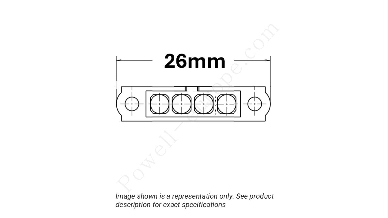 Image showing the arrangement of the contacts and width of the Harwin M80-4000000F1-04-326-00-000