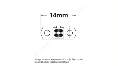 Image showing the arrangement of the contacts and width of the Harwin M80-4D10442FC