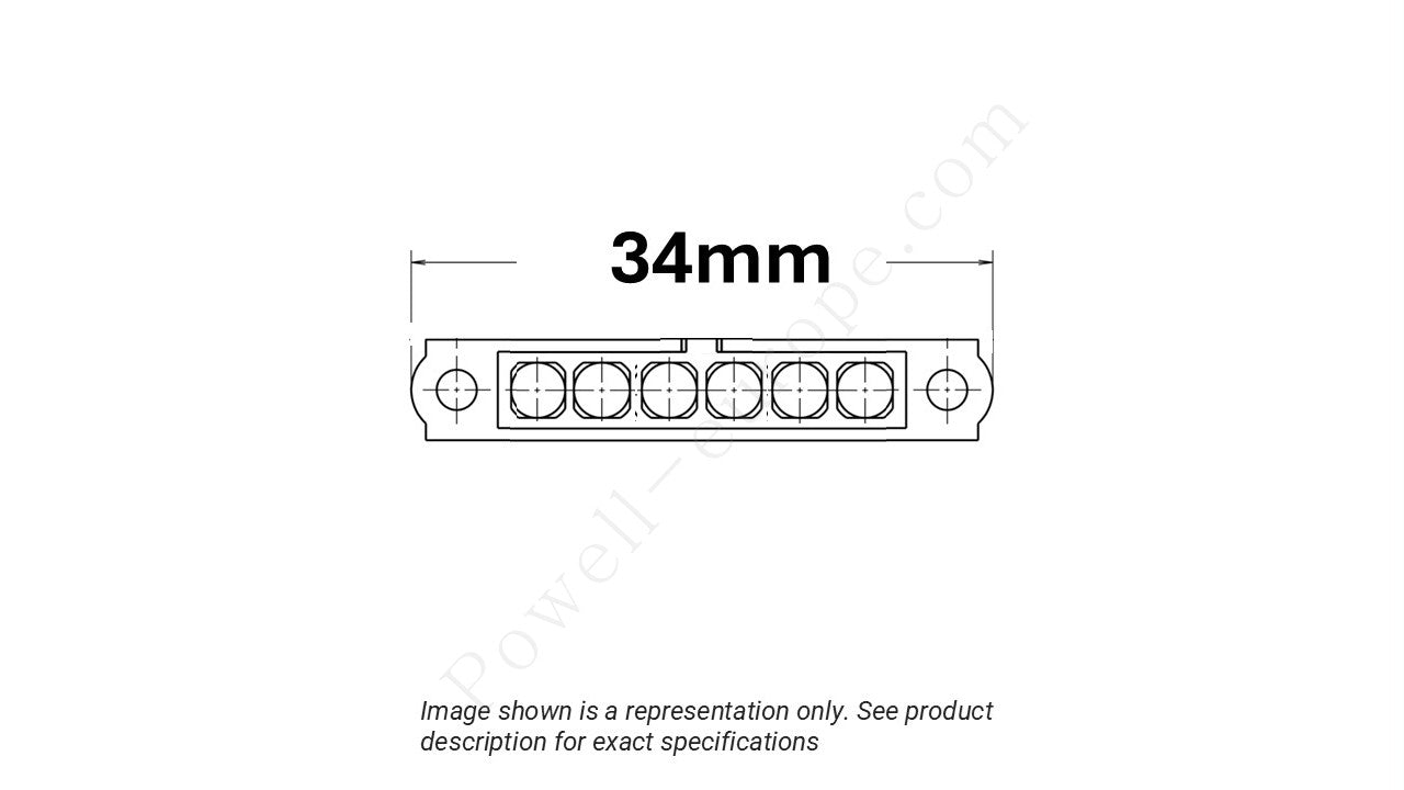 Image showing the arrangement of the contacts and width of the Harwin M80-4000000F1-06-PF1-00-000