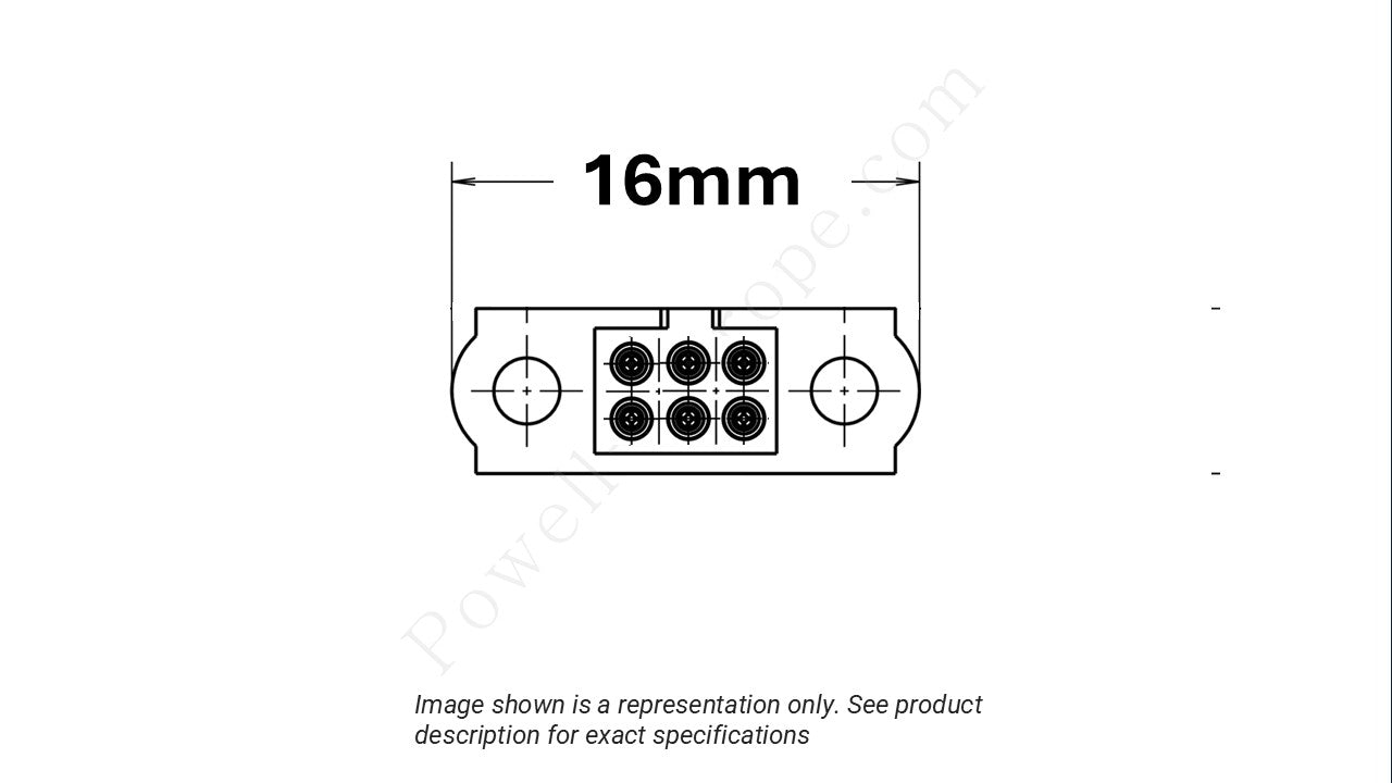Image showing the arrangement of the contacts and width of the Harwin M80-4200642