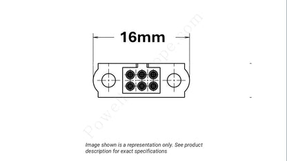 Image showing the arrangement of the contacts and width of the Harwin M80-4C10605FC