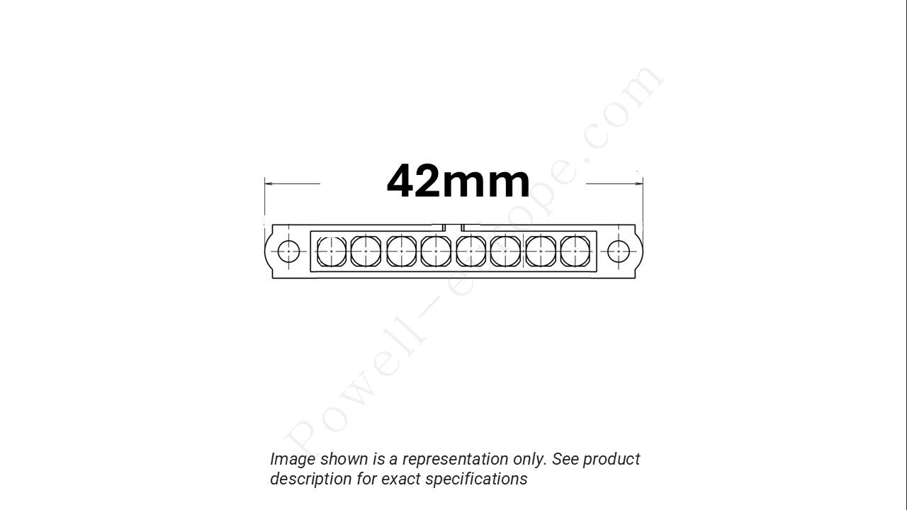 Image showing the arrangement of the contacts and width of the Harwin M80-4000000F1-08-328-00-000