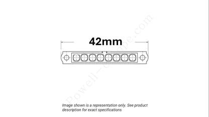 Image showing the arrangement of the contacts and width of the Harwin M80-4000000F2-08-321-00-000