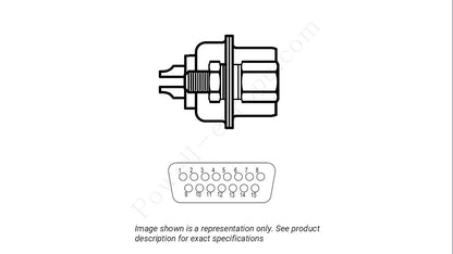 Image showing the insert arrangement and polarization of the Positronic HDC15M2000C-MIL