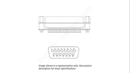Image showing the insert arrangement and polarization of the Positronic HDC15M3S60T0