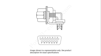Image showing the insert arrangement and polarization of the Positronic HDC15S5R7000
