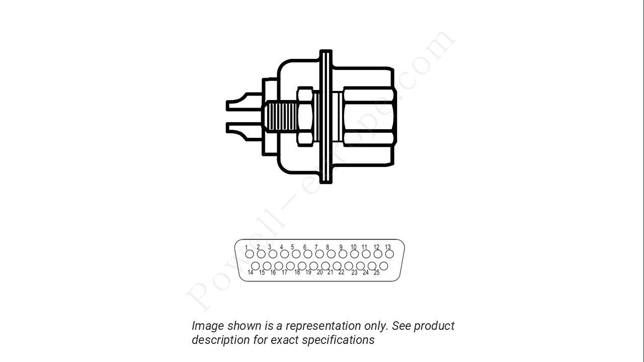 Image showing the insert arrangement and polarization of the Positronic HDC25M200E2S