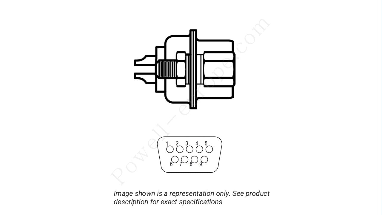 Image showing the insert arrangement and polarization of the Positronic HDC9M2000S