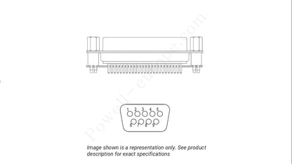 Image showing the insert arrangement and polarization of the Positronic HDC9F3P00C-MIL