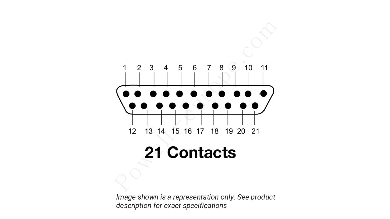 Image showing the insert arrangement and polarization of the ITT Cannon M83513/31-C02NP