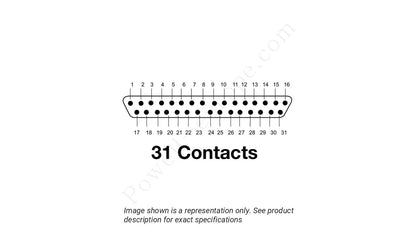Image showing the insert arrangement and polarization of the ITT Cannon M83513/28-E03NT