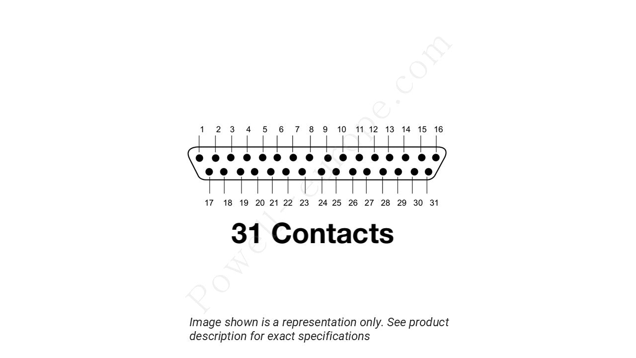 Image showing the insert arrangement and polarization of the Amphenol M83513/10-E03CW