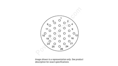 Image showing the insert arrangement and polarization of the ITT Cannon MKJ1B7F10-26SB