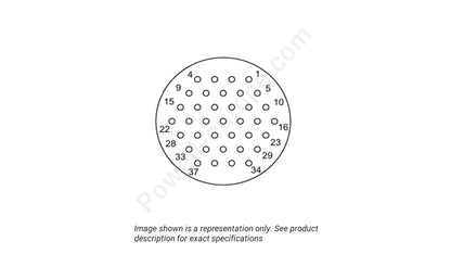 Image showing the insert arrangement and polarization of the ITT Cannon MKJ1C7W13-37DA