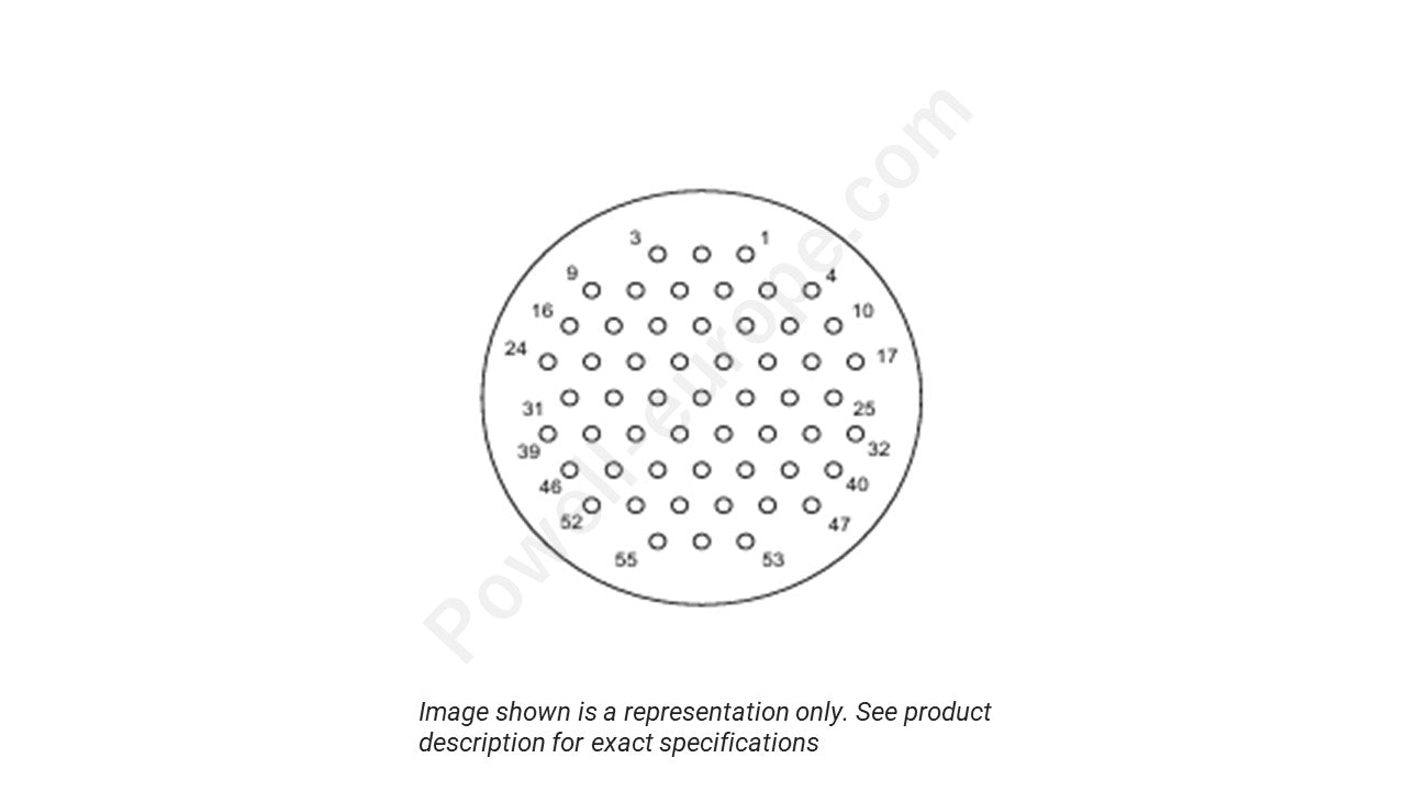 Image showing the insert arrangement and polarization of the ITT Cannon MKJ1C7F16-55DA