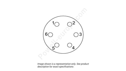 Image showing the insert arrangement and polarization of the ITT Cannon MKJ1A6F6-6SA