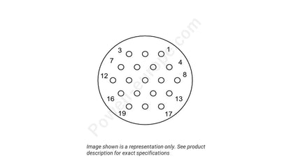 Image showing the insert arrangement and polarization of the ITT Cannon MKJ1C7F9-19DA