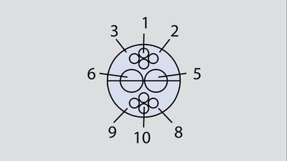 Image showing the insert arrangement of the Glenair 804-001-06M10-202PA