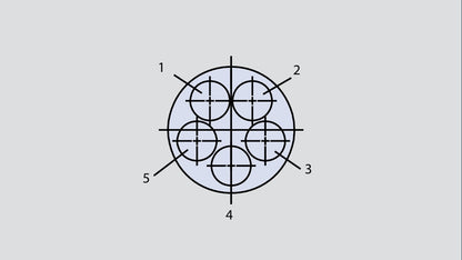 Image showing the insert arrangement of the Glenair 803-004-07NF10-5PN