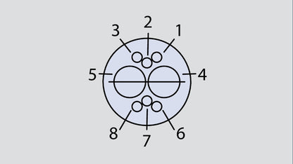 Image showing the insert arrangement of the Glenair 804-001-06M12-200PA