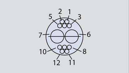 Image showing the insert arrangement of the Glenair 803-004-07MT12-201PN