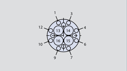Image showing the insert arrangement of the Glenair 803-003-07NF12-203BN