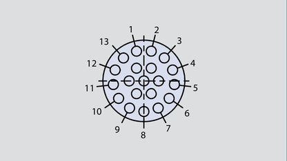 Image showing the insert arrangement of the Glenair 803-004-07M12-220SN