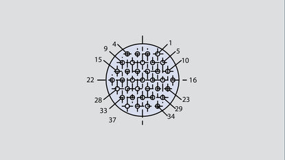 Image showing the insert arrangement of the Glenair 804-003-07ZNU12-37P