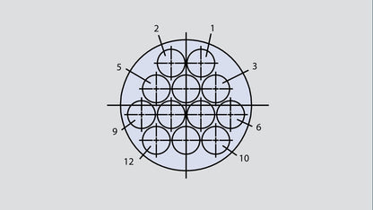 Image showing the insert arrangement of the Glenair 804-003-07NF14-12P