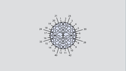 Image showing the insert arrangement of the Glenair 803-005-07ZNU14-204PN