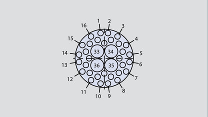 Image showing the insert arrangement of the Glenair 803-001-06MT14-205PN