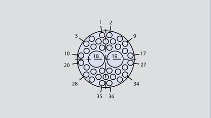 Image showing the insert arrangement of the Glenair 804-002-06ZR14-206BA