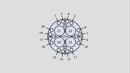Image showing the insert arrangement of the Glenair 803-002-06NF14-207SN