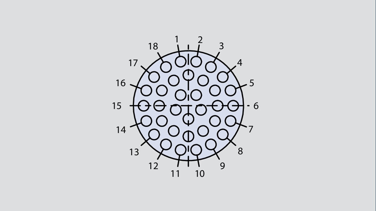 Image showing the insert arrangement of the Glenair 803-005-02ZNU14-235EN