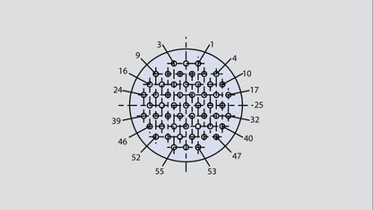 Image showing the insert arrangement of the Glenair 803-005-07M14-55PN