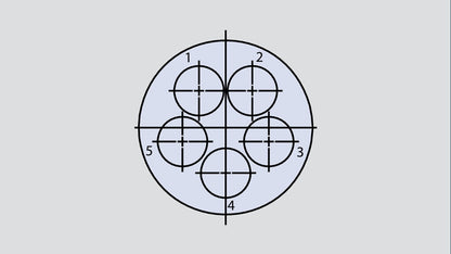 Image showing the insert arrangement of the Glenair 803-002-06M14-5PN