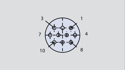 Image showing the insert arrangement of the Glenair 804-003-00ZNU7-10S