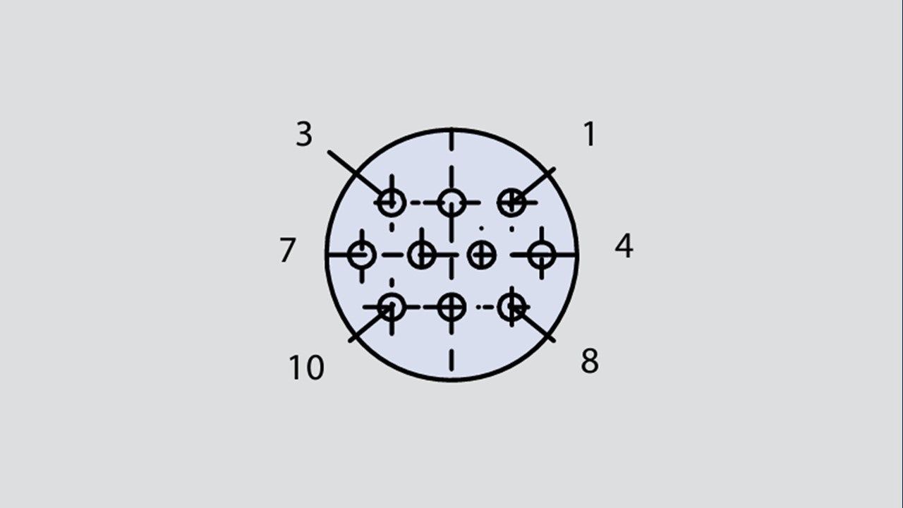 Image showing the insert arrangement of the Glenair 803-005-07ZNU7-10SN