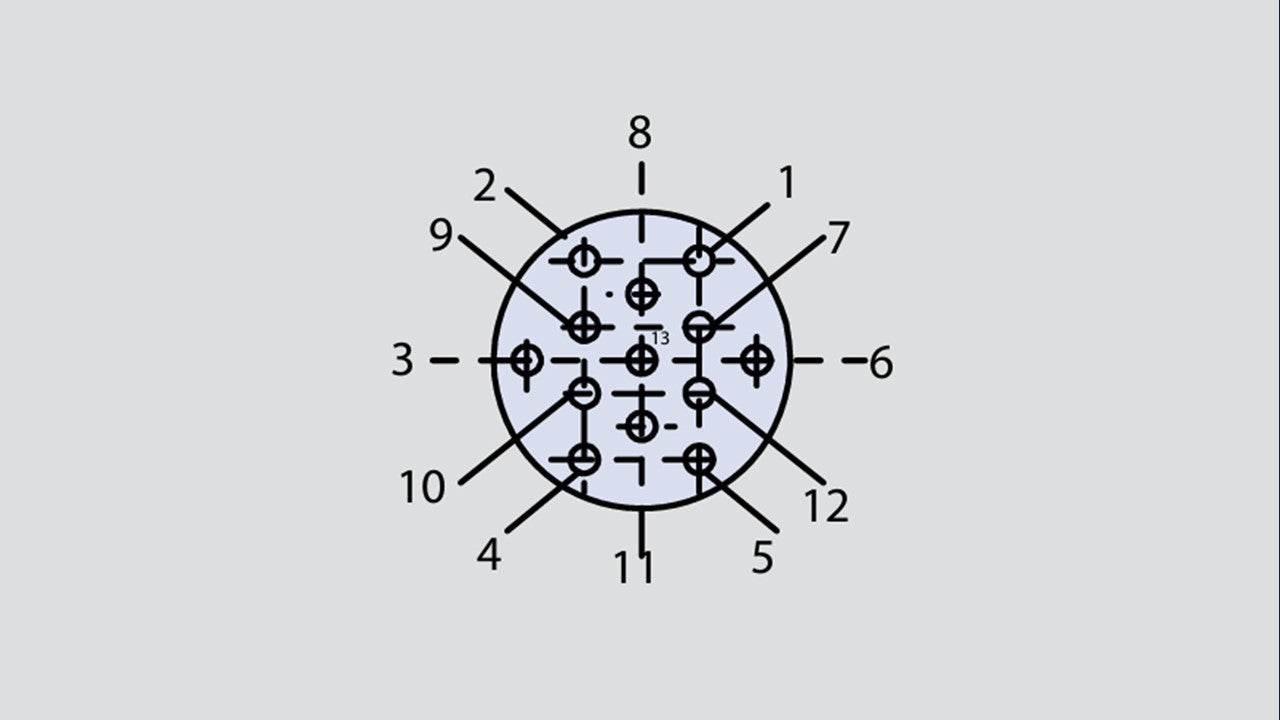 Image showing the insert arrangement of the Glenair 804-003-07ZNU8-13S