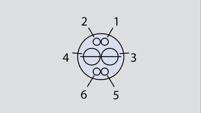 Image showing the insert arrangement of the Glenair 804-001-06M8-200PA
