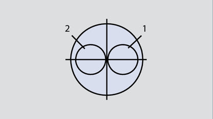 Insert arrangement of military connector in the form 8-2 used in the Glenair 800-010-01M8-2PN connector