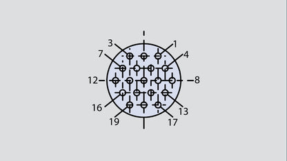 Image showing the insert arrangement of the Glenair 804-003-07ZNU9-19S