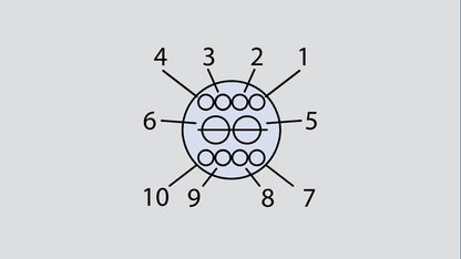 Image showing the insert arrangement of the Glenair 803-003-01M9-201SN