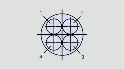 Image showing the insert arrangement of the Glenair 804-005-07M9-4P