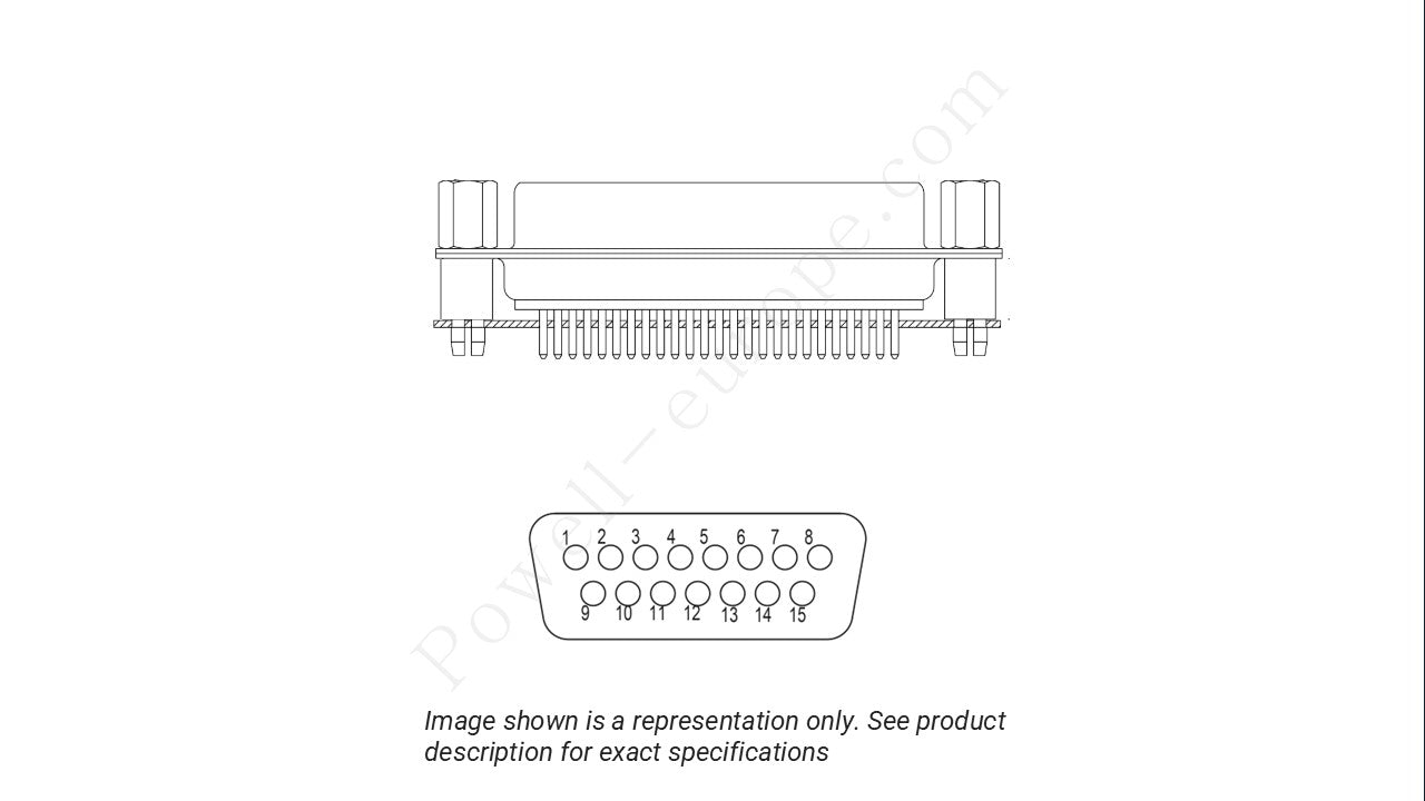 Image showing the insert arrangement and polarization of the Positronic MD15M3S60TS/AA