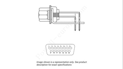 Image showing the insert arrangement and polarization of the Positronic MD15F4R7NV5X/AA